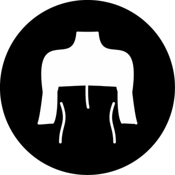 Body Human Body Glyph Circle Inverted vector