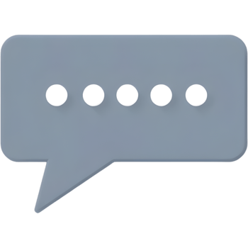 Gray speech bubble icon with tail pointing right png