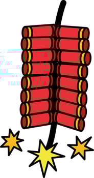 isolate illustration of a Chinese firecracker vector