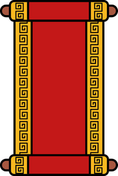 isolate illustration of a traditional chinese badge vector