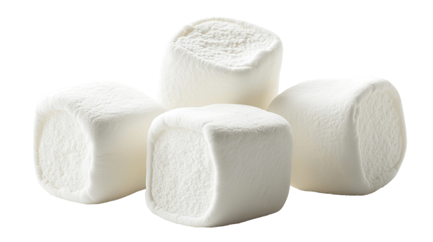 Delicious Sweet Marshmallows Isolated on Transparent Background png