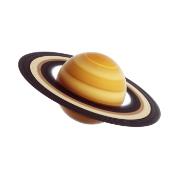 Detailed illustration of Saturn with its iconic rings, showcasing planet distinct bands and colors. image captures beauty and complexity of this gas giant in our solar system png