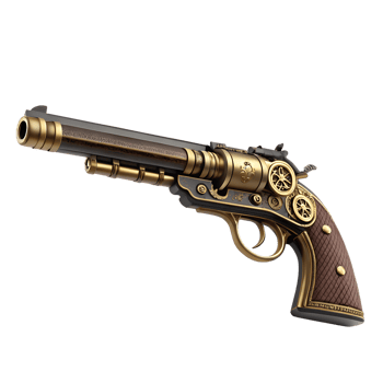 Steampunk Ornate Pistol png