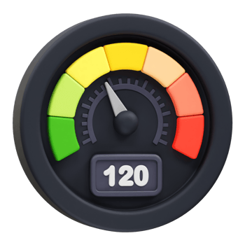 Speedometer Gauge icon illustration 3d render png