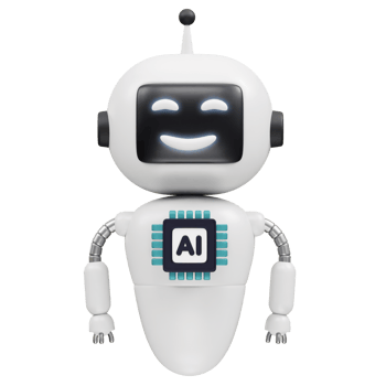 AI technology Robot 3D Icon illustration render. Robotics icon illustration render. png