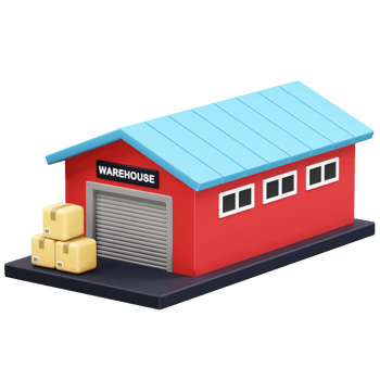 Warehouse Boxes Ready for Delivery icon illustration rendering 3d. Warehouse icon 3d png