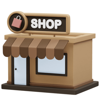 Store shop 3D Icon illustration render png