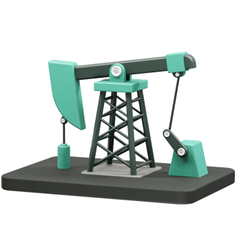 oil pump jack 3d rendering illustration. Fuel drilling oil pump jack illustration 3d png