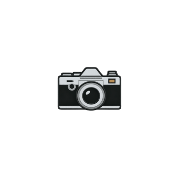 Vintage camera illustration with classic design, featuring lens and viewfinder, evokes nostalgia and creativity. simple, retro style is perfect for photography enthusiasts png