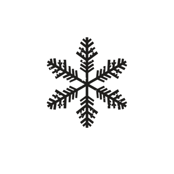 Detailed black snowflake illustration on transparent background, showcasing intricate patterns and symmetry, perfect for winter themed designs or holiday decorations png