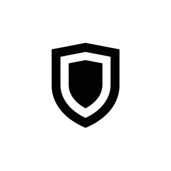 Black shield icon symbolizes protection and security, often used digital contexts to represent cybersecurity or privacy. simple design conveys strength and safety.shield icon symbolizes protection png