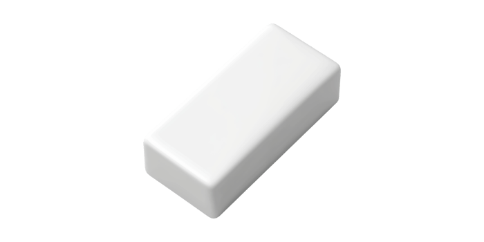 White Eraser 3D Isolated on Transparent Background png