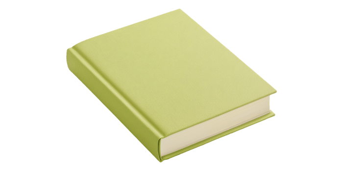 Green Hardcover Book 3D Isolated on Transparent Background png