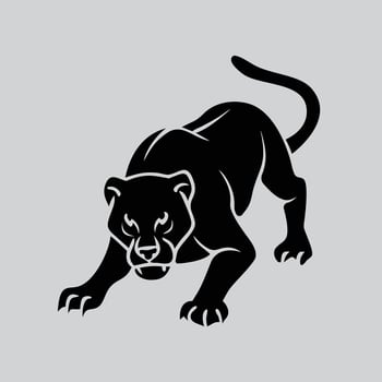 Aggressive Panther Face Illustration vector