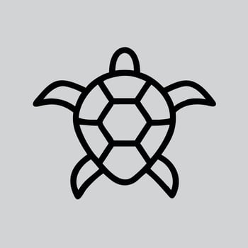 Minimalist Turtle Outline Design vector