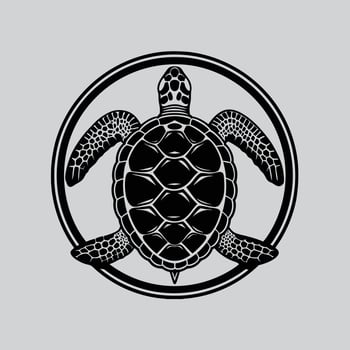 Turtle Illustration for Tattoo Ideas vector