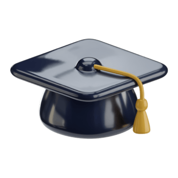 3D Graduation Cap Icon Design png