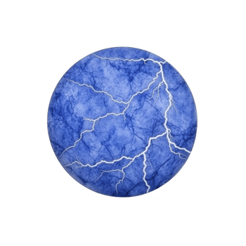 vibrant blue circular design features intricate white lightning patterns, creating dynamic and energetic visual effect. texture resembles marbled surface, adding depth and interest.blue circle png