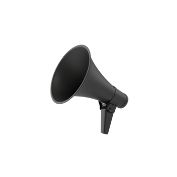 sleek black megaphone with modern design is shown against plain background, emphasizing its functionality for amplifying sound png
