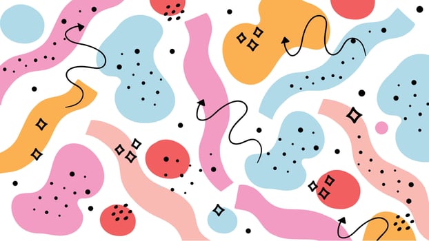 Playful Organic Doodles Background vector