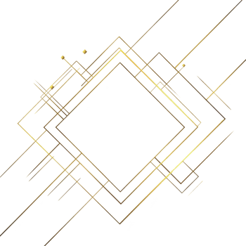 geometric design featuring intersecting gold lines forms abstract pattern with central diamond shape. elegant and modern style creates sense of sophistication and luxury png