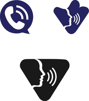 Voice and speech logo vector
