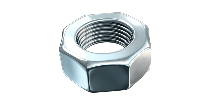 Hexagonal Metal Nut. Essential Component For Mechanical And Construction Applications Isolated On Transparent Background png