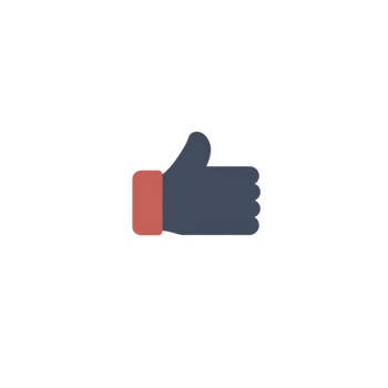 Dark blue thumbs up icon with red wristband symbolizes approval or agreement, commonly used in digital communication to express positive feedback or support png