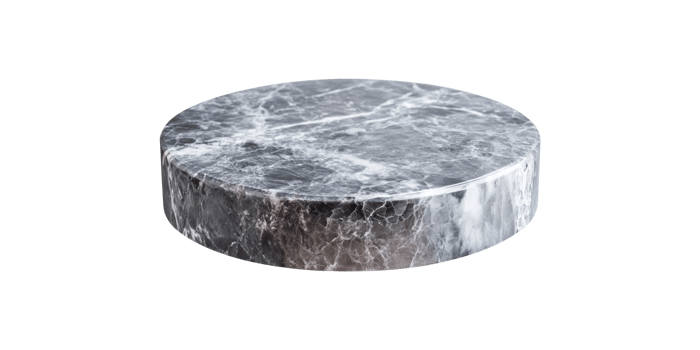 Round Marble Display Pedestal. Elegant Stone Platform For Product Presentation Isolated On Transparent Background png