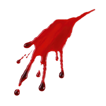Splash of red liquid with droplets, resembling dramatic paint or ink spill, isolated on transparency background. vivid color and dynamic shape create striking visual effect png
