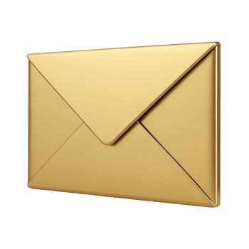 A Luxurious Golden Envelope A 3D Render of a Closed Gold Envelope Ideal for Communication Luxury Email Messaging Concepts png