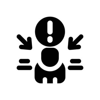 accusation glyph icon. Strong and solid icon for websites and mobile apps. vector