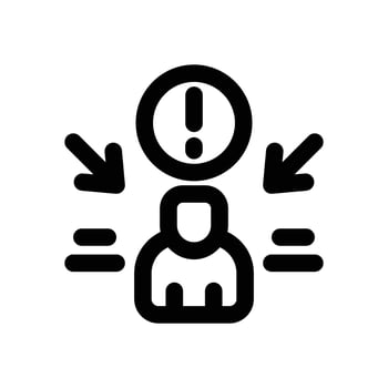 accusation line icon. Clean and minimalist icon for websites and mobile apps. vector