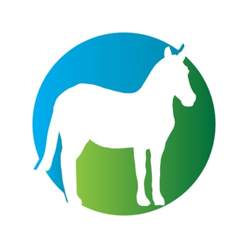 Blue Horse Logo for Stallion or Equestrian Business vector