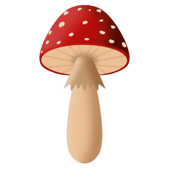 Fungus with white dots png