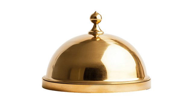 Shiny Golden Cloche Isolated at Transparent Background png