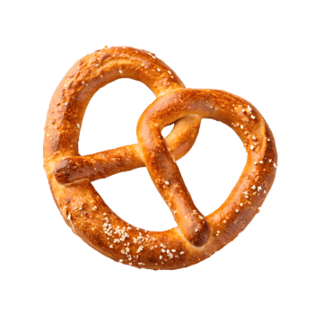 Delicious Bavarian Pretzel Sprinkled with Salt on Transparent Background png