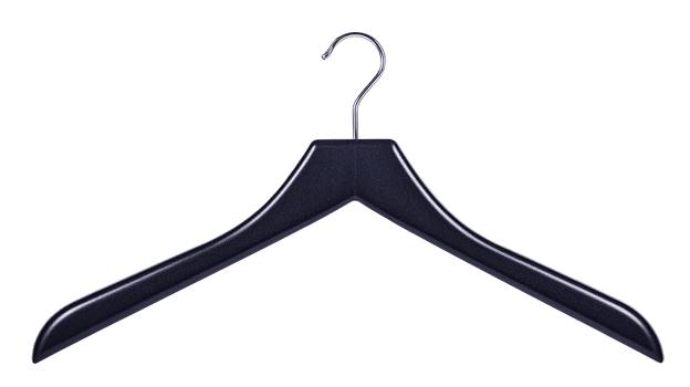 Clothes Hanger in Black Color Isolated on the Transparent Background png