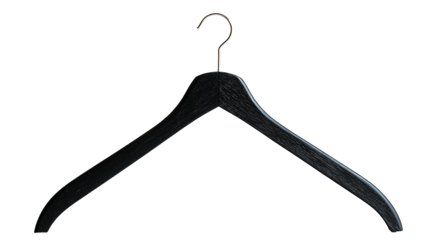 Black Clothes Hanger Isolated at Transparent Background png