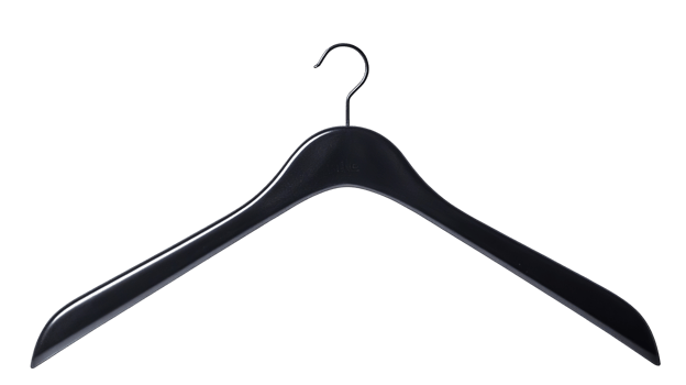 Black Clothes Hanger Isolated on the Transparent Background png