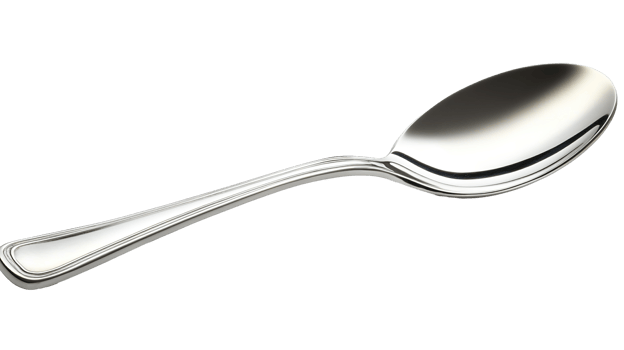 Silver Steel Spoon Isolated at Transparent Background png