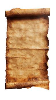 Empty Old Parchment Paper Sheet Isolated on Transparent Background png
