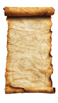 Blank Ancient Parchment Paper Sheet on the Transparent Background. Isolated png
