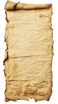 Blank Ancient Parchment Paper Sheet Isolated at Transparent Background png