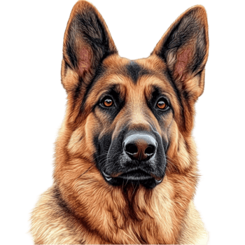 Majestic German Shepherd Dog Looking png