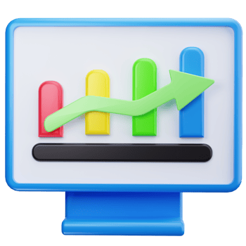 3D Icon Financial Growth Report png