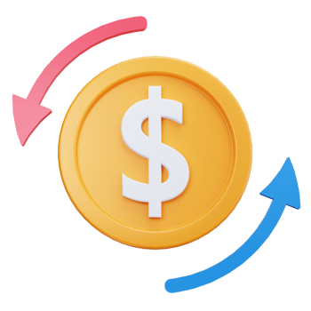 3D Icon Payment Process Circular Flow png