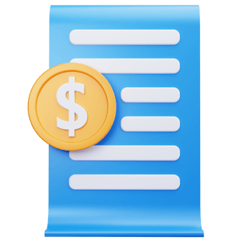 3D Icon Invoice Billing Document png