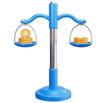 3D Icons Financial Balance Scale png
