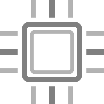 Gray chip intelligence CPU png
